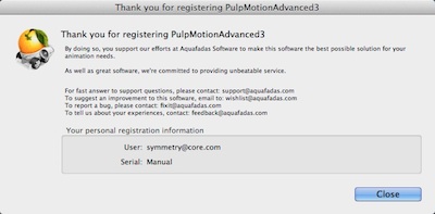 PulpMotionAdvanced3注册完成