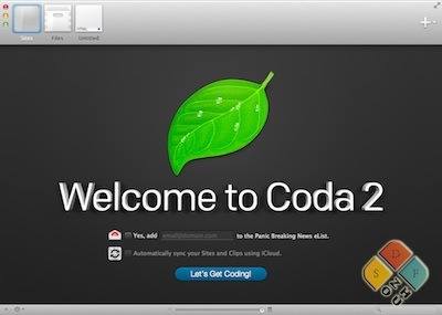 Coda 2欢迎界面
