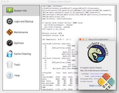 El Capitan Cache Cleaner 主界面