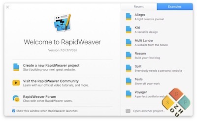 RapidWeaver 主界面