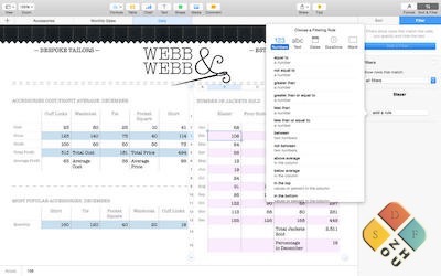 Numbers 主界面 Numbers 主界面