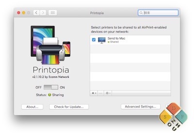 Printopia 主界面