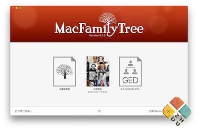 MacFamilyTree 主界面 MacFamilyTree 主界面