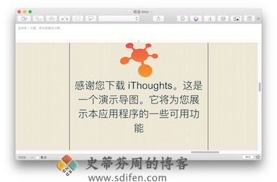 iThoughtsX 主界面 iThoughtsX 主界面