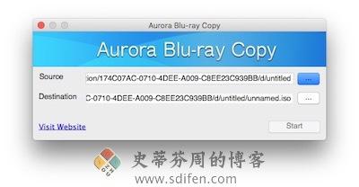 Aurora Blu-ray Copy 主界面
