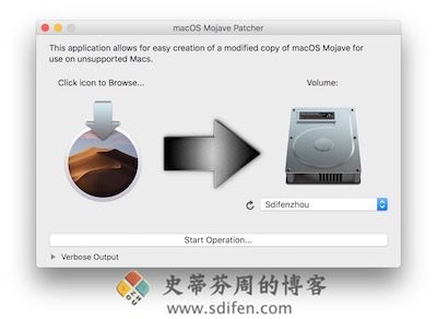 macOS Mojave Patcher 主界面