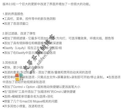 Artstudio Pro 2.0.1 更新内容