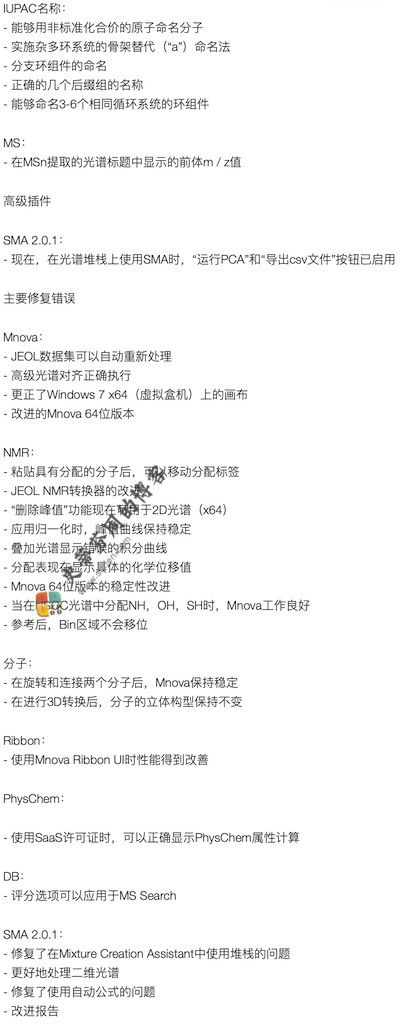 MestReNova 12.0.3 更新内容
