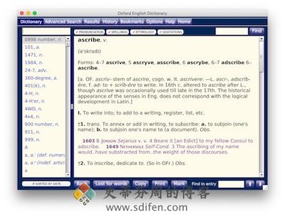 Oxford English Dictionary, 2nd Edition, Version 4.0 For Mac
