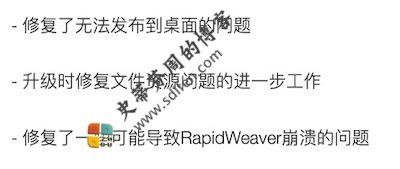 RapidWeaver 8.1.2 更新内容