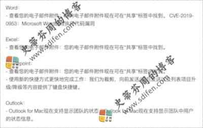 Office 2019 16.25 更新内容