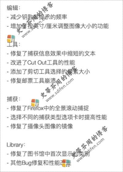Snagit 2019.1.3 更新内容