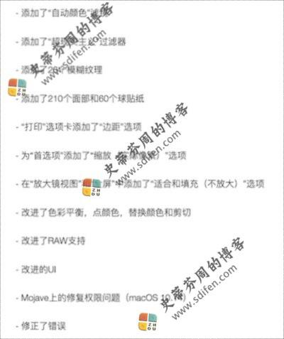 PhotoScape X 3.0.1 更新内容