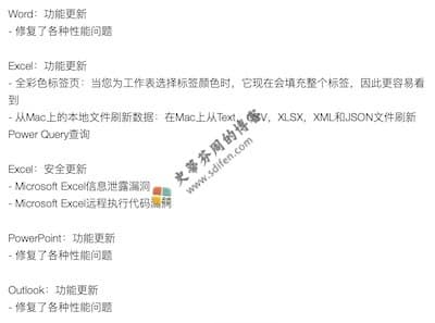 Office 2019 16.29.1 更新内容