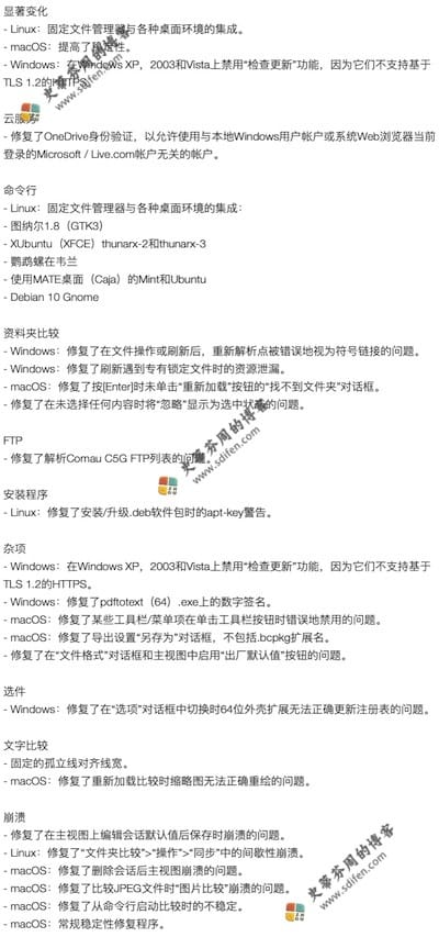 Beyond Compare 4.3.5 更新内容