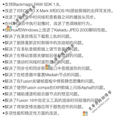 DaVinci Resolve Studio 16.2.4 更新内容