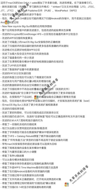 Disk Drill 4.1.206 更新内容