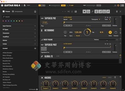 Guitar Rig 主界面 Guitar Rig 主界面