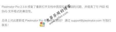 Pixelmator Pro 2.3.8 更新内容