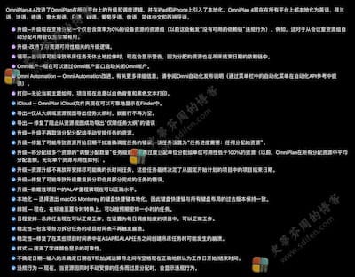 OmniPlan Pro 4.4 更新内容