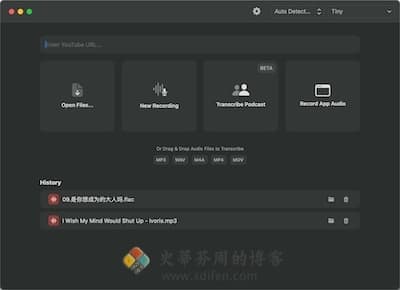 MacWhisper 主界面
