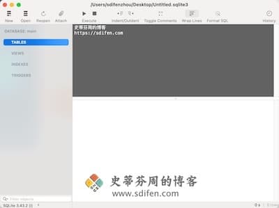 Native SQLite Manager 主界面