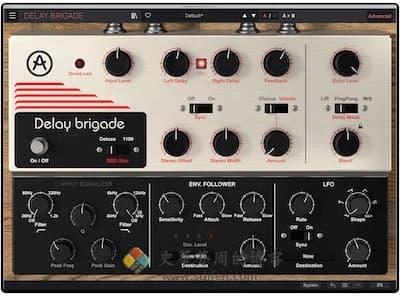 Arturia Delay BRIGADE 主界面