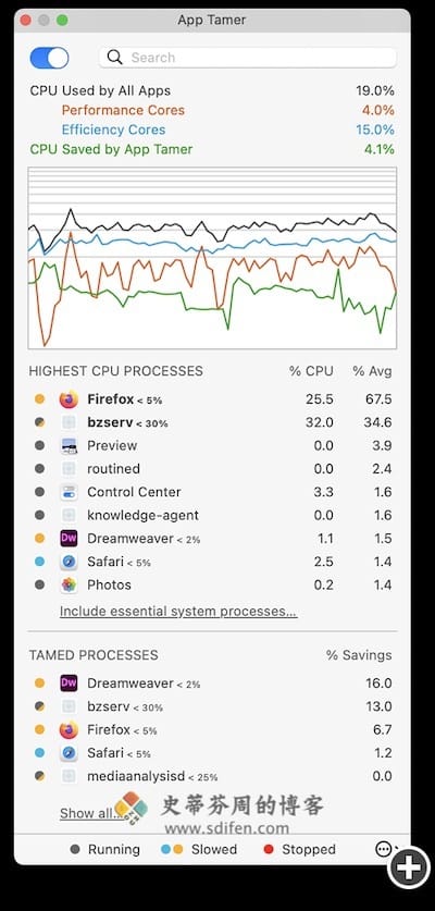 App Tamer 主界面