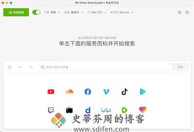4K Video Downloader Plus 主界面