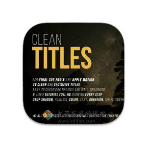 FCPX简洁文字插件：Gold Clean Titles-史蒂芬周的博客