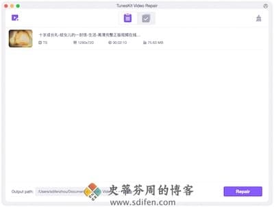 TunesKit Video Repair 主界面